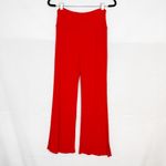 Year Of Ours Ribbed Flare Split Hem High Rise Flight Pants Red Size L Photo 2