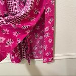 Bob Mackie  Hot Pink Sleeveless Button Front Mini Dress Womens Medium Summer Photo 4