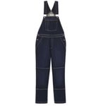 For Days Organic Cotton Dark Wash Carpenter Bib Overalls Straight Leg Size 26 Blue Photo 2