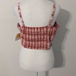Arizona Jeans Arizona Y2K Pink Plaid Crop Top NWT Size Large Smocked Cropped Top Photo 4
