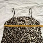 Vintage Gillian O’Malley Black brown leopard print slip dress spaghetti straps Photo 4