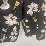 City Chic Jumpsuit SZ 14 Black White Yellow Crepe Floral Print Off The Shoulder Photo 9