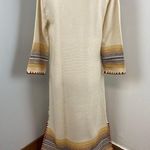 Handmade Peruvian Neutral Woven Tunic Dress BOHO Hippie Photo 6