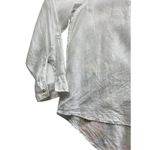 Jones New York Jones & Co White Linen Popover Shirt with Tab Sleeves Photo 3