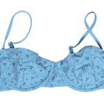 J.Crew J. Crew Eyelet balconette underwire bikini top CL723 Calm Blue 34C NWT Photo 0