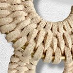 Free People  See If I Care Suede Hoops in Ivory Cream Earrings Bohemian Western Photo 5