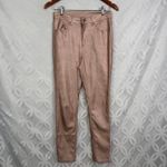 Free People Long and Lean Rose Gold High Rise Vegan Leather Leggings Size 27 Photo 5