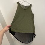 Torrid 1 Plus Size Olive Sleeveless Hi-Low Tank Green Black High Low Mixed Media Photo 7