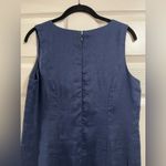 Charter Club Luxury Women's 100% Linen Shirt Dress Navy Blue Size 10 Petite NWT Photo 7
