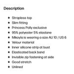 Princess Polly  size 4 strapless halter top slim fitting zip back unlined green Photo 11