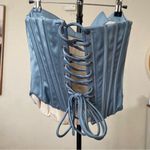 House Of CB House of CB Nastassia Cool Blue Embellished Satin corset NWOT size M Photo 1