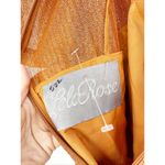 Lela Rose Shimmer Asymmetric Drape Detail Silk Blend Tulle Dress 6 Orange Photo 5