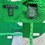 Lauren Ralph Lauren Sweater Women Size Small Kelly Green Knit Crew Neck Photo 2