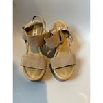 Steve Madden  Strappy Stina Neutral Tan Brown Wedge Heels 6M Photo 1