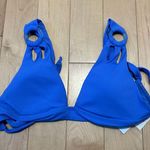 Becca  by Rebecca Virtue Line in the Sand Halter Bikini Top Blue Strap NWT SizeL Photo 1
