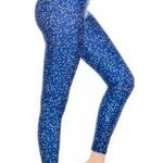 Onzie  Star Spangled MIDI Length High Waisted Blue Leggings Size S/M Photo 0