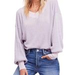 Free People  South Side Thermal Sweater Lightweight Lilac Size Medium Photo 0