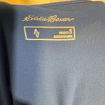 Eddie Bauer Blue Sleeveless Surplice Dress S Travel Knit Stretch Casual Comfort Photo 4