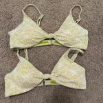 Berlook Floral Jacquard Knot Bikini Set Yellow Size M Photo 3