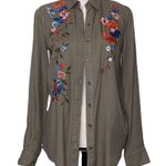 Jessica Simpson  SM embroidered floral button down Photo 10