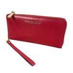 Michael Kors  Leather Jet Set Travel Continental Wallet Wristlet Lg Cherry Office Photo 1