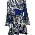 Venus  Paisley Floral Print Sexy V-neck Women Faux Wrap Bohemian Dress Sz M Photo 4