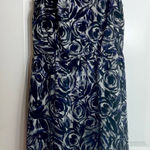 Ann Taylor  Cocktail Dress Size 6 Black Floral Satin Mock Neck Sleeveless Preppy Photo 0