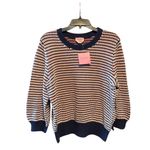 Kate Spade  New York Chevron Puff-Sleeve Sweater • Red White Blue Size XL NWT Photo 2