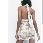 ZARA #51 NWOT Floral Printed Dress in Pale Pink Photo 3