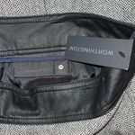 Worthington  NWT 14 Gray Black Herringbone Faux Leather Wool Blend Pencil Skirt Photo 4