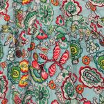 Blue & Red Floral Tropical Millau Mini Skirt Size Small Photo 5