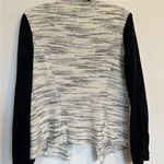 Drew  Size Medium Bouclee Silk Sleeves Moto Jacket Open Front Knit Frayed Edge Photo 2