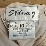 Vintage Stenay Size Small Beaded High Halter Scalloped Neckline Fancy Prom Gown Black Photo 12