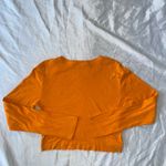 polo ralph lauren long sleeve orange crop top with blue logo Size L Photo 3