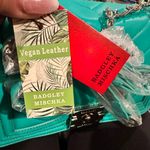 Badgley Mischka QUILTED BLUE-GREEN Turquoise CHAIN STRAP CROSSBODY Vegan Bag Photo 3