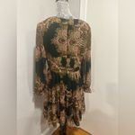 Emma & Michele Sz:10 paisley-print Long Sleeve Holiday Ruffle Mini dress. Photo 1