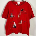 Bonworth Vintage 80s 90s Nautical Kitty Cat Tee Top Size Large Sailing Photo 0