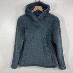 Mountain Hardwear Women's Medium Blue Sherpa Fleece Hoodie Pullover Made in USA Photo 1