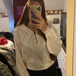 Victoria's Secret Pink Quarter Zip Sport Pullover White Cream Photo 1