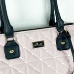 Betsey Johnson  Pink Blush Black Quilted Dome Shoulder Bag Tote Purse Photo 12