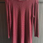 Old Navy  Burgundy and White Striped Tunic Photo 0