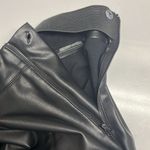 Topshop Black Faux Leather Pleated Skinny Pull-Up Lined Pants- Zip Up- Size 8 Photo 9