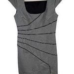 Black Halo Black White Houndstooth Dress Square Neck Pinup Rockabilly Womens 10 Photo 0