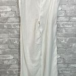 Lands' End White Mid Rise Linen Pants Photo 3