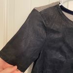 J.Crew women’s leather front knit back zip up top XXS Photo 1