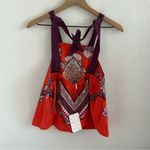 Free People NWT Women's Cool Cabana Cotton Blouse Shirt Top Small Photo 4