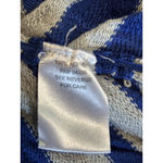 One A Blue/Gray Striped Short Tab Sleeve Sweater Size 2XL NWT Soft Knit White Photo 6