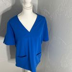 FIGS  Royal Blue Scrub Top – Premium Medical Uniform with V-Neck. Photo 5