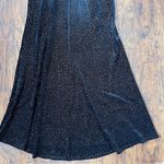 Tadashi Shoji  • black sequin velvet gown draped off shoulder stretch formal Photo 9