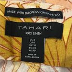 Tahari  Women’s Multicolor Palm Print 100% Linen Belted Shorts Size 6 NEW Photo 3